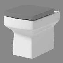 Back to Wall Toilet BTW Bathroom Modern Pan Square Cloakroom Soft Close Seat