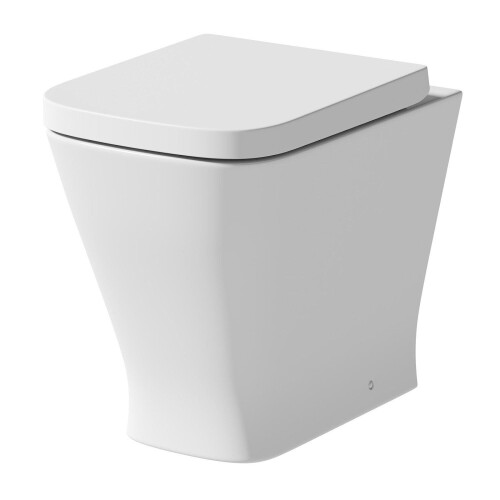 Back To Wall BTW Toilet Pan Soft Close Seat Concealed Cistern Dual Flush Button 2