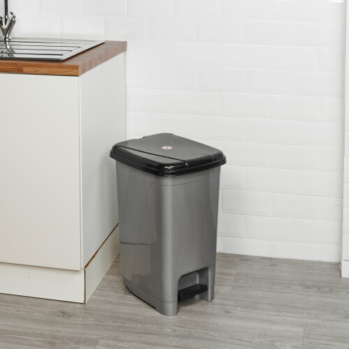 URBN Living (40L Grey) 8L/40L Slim Pedal Recycling Bin Insert Lid Kitchen 1