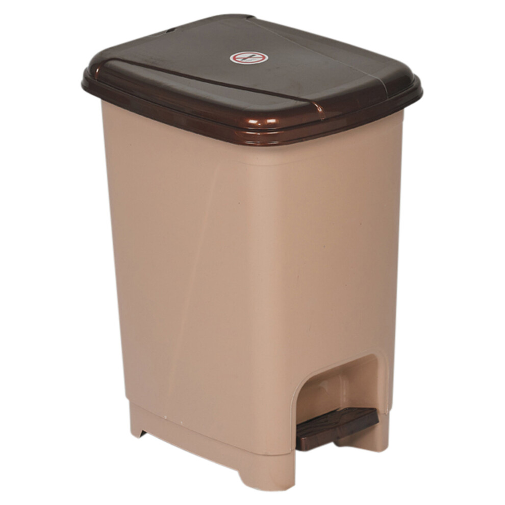 (8L Brown) 8L/40L Slim Pedal Recycling Bin Insert Lid Kitchen