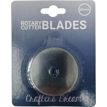 Crafters Dream Rotary Cutter Replacement Blade 60mm-Durable For Cutting, Quilting, Dressmaking, Sewing And Much More