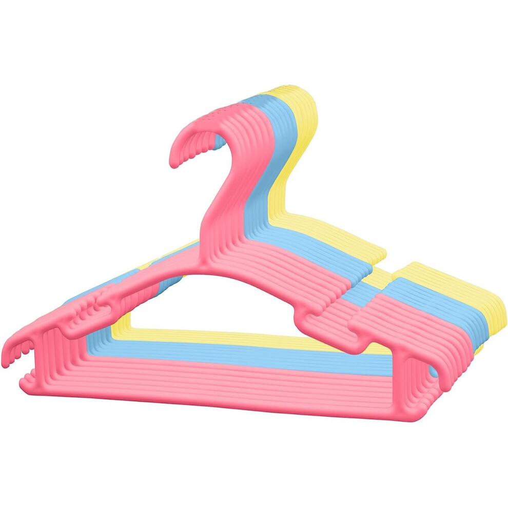40 Pack Plastic Nursery Kids Hangers Baby Hangers Space Saving Hooks for Storage