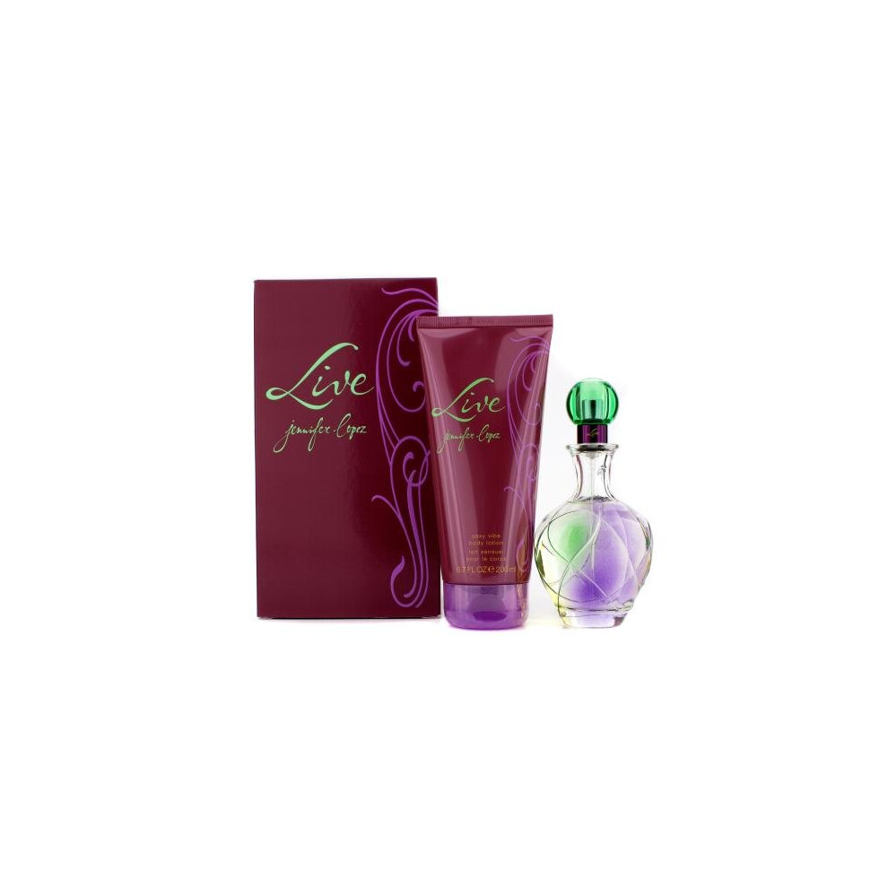 J Lo Live 2 Pcs Set: 3.4 Edt Sp + 6.7 Body Lotion