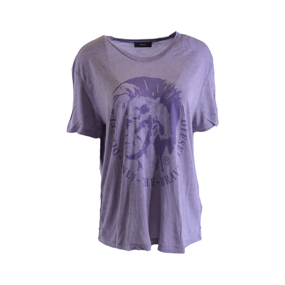 (XS, 62T) DIESEL T MORIPRINT Womens T Shirts Crew Neck