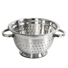 Blackmoor 24cm Stainless Steel Colander / Twin Handles & Footed Base