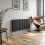 Anthracite Designer Radiator Horizontal Oval Column Double Panel Rad 600x1440mm 3