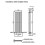 Anthracite Designer Radiator Vertical Oval Column Double Panel Rad 1800x600mm 8