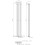 Anthracite Designer Radiator Vertical Oval Column Double Panel Rad 1600x240mm 7