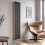 Anthracite Designer Radiator Vertical Oval Column Single Panel Rad 1800x360mm 2