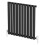 Black Designer Radiator Horizontal Oval Single Panel Rad 600x600mm Steel Modern 5
