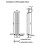 Anthracite Designer Radiator Vertical Oval Column Single Panel Rad 1800x360mm 8