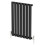 Black Designer Radiator Horizontal Oval Single Panel Rad 600x420mm Steel Modern 5