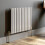 White Designer Radiator Horizontal Oval Column Single Panel Rad 600x780mm NDT 2