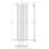Anthracite Designer Radiator Vertical Oval Column Single Panel Rad 1600x480mm 7