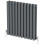 Anthracite Designer Radiator Horizontal Oval Column Double Panel Rad 600x600mm 6