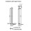 Anthracite Designer Radiator Vertical Oval Column Single Panel Rad 1800x240mm 9
