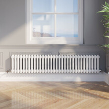 Traditional Colosseum Horizontal Double Bar Column Radiator 300x1460mm White