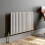 Horizontal 600 x 1020mm Radiator Single Panel Oval Tube Column White Modern 2