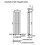 Anthracite Designer Radiator Vertical Oval Column Double Panel Rad 1800x480mm 8