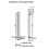 Anthracite Designer Radiator Vertical Oval Column Single Panel Rad 1800x240mm 8