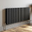 Anthracite Designer Radiator Horizontal Oval Column Double Panel Rad 600x1440mm 2