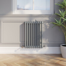 Traditional Colosseum Horizontal Double Bar Column Radiator 600x425mm Anthracite