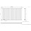 Horizontal 600 x 1020mm Radiator Single Panel Oval Tube Column White Modern 7