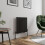 Black Designer Radiator Horizontal Oval Single Panel Rad 600x600mm Steel Modern 3