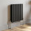 Anthracite Designer Radiator Horizontal Oval Column Double Panel Rad 600x600mm 2
