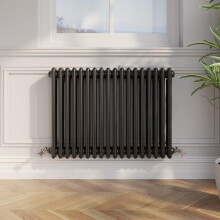 Traditional Colosseum Horizontal Triple Bar Column Radiator 600x830mm Black
