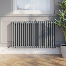 Traditional Colosseum Horizontal Double Bar Column Radiator 600x1010 Anthracite