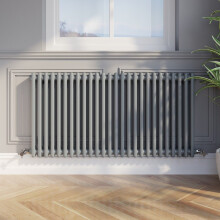 Traditional Colosseum Horizontal Double Bar Column Radiator 600x1190 Anthracite