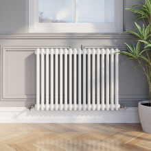 Traditional Colosseum Horizontal Double Bar Column Radiator 600 x 830mm White