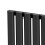 Black Designer Radiator Horizontal Oval Single Panel Rad 600x600mm Steel Modern 4