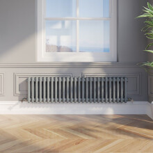 Traditional Colosseum Horizontal Double Bar Column Radiator 300x1190 Anthracite