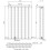Designer Radiator Horizontal White Oval Column Rads Double Panel 600x420mm 7