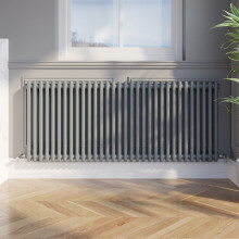 Traditional Colosseum Horizontal Double Bar Column Radiator 600x1460 Anthracite