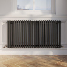 Traditional Colosseum Horizontal Double Bar Column Radiator 600x1190mm Black
