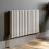 Horizontal 600 x 1020mm Radiator Double Panel Oval Tube Column White Modern 2