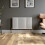 Horizontal 600 x 1020mm Radiator Single Panel Oval Tube Column White Modern 4