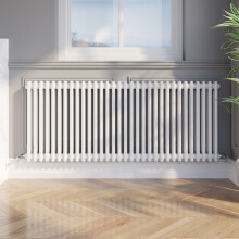 Traditional Colosseum Horizontal Double Bar Column Radiator 600x1460mm White