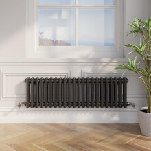 Traditional Colosseum Horizontal Double Bar Column Radiator 300x1010mm Black