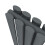 Anthracite Designer Radiator Vertical Oval Column Double Panel Rad 1600x480mm 5