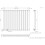 White Designer Radiator Horizontal Oval Column Single Panel Rad 600x780mm NDT 6