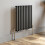 Horizontal Oval Column Designer Radiator Single Panel Rad Anthracite 600x600mm 2