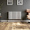 Horizontal 600 x 1020mm Radiator Double Panel Oval Tube Column White Modern 4