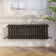 Traditional Colosseum Horizontal Double Bar Column Radiator 300x830mm Black