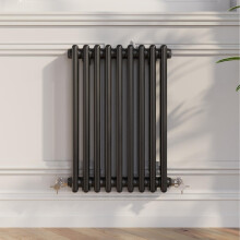 Traditional Colosseum Horizontal Double Bar Column Radiator 600x425mm Black