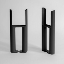 Traditional Style Radiator Leg Supports Triple Bar Vertical Horizontal Black