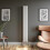 Designer Radiator Vertical White Oval Column Rads Single Panel 1800x240mm 4